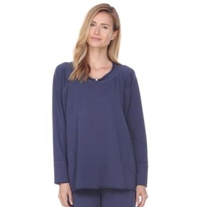 Urban Muu Muu Pajama Top Lounge wear, Charcoal gray, French Terry, Sz. 2